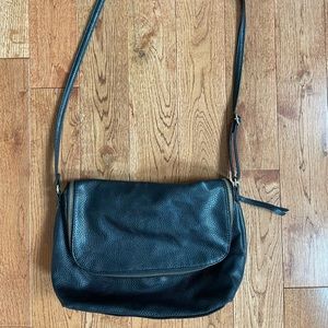 H&M Black Faux Leather Crossbody Purse
